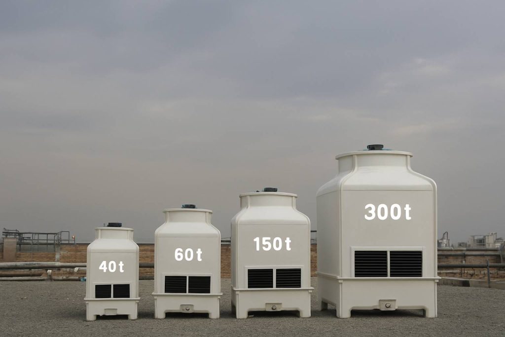 تفاوت برج‌ خنک‌کننده 10 تن، 40 تن، 60 تن، 150 تن، 200 تن و 300 تن